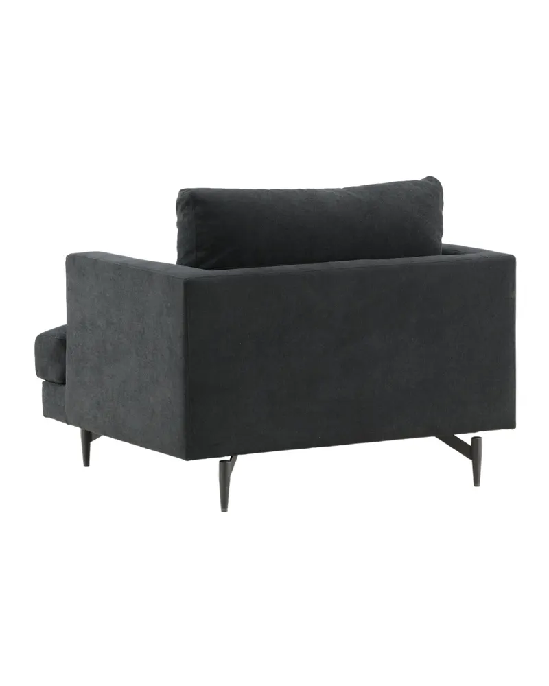 Sofia Sessel mit bezogener Rückseite in Schwarz, Polyester, Ansicht 9