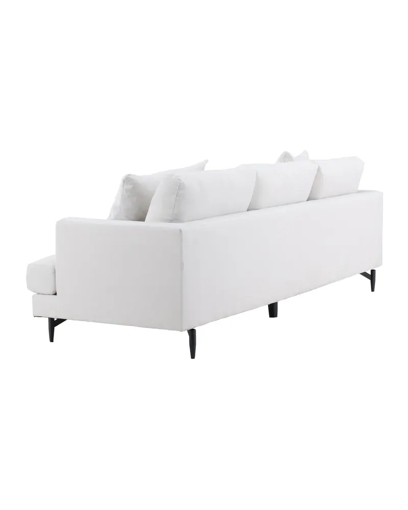 Sofia 3-Sitzer-Sofa mit abnehmbarem Bezug in Beige, Gestell Schwarz, Polyester, Ansicht 7