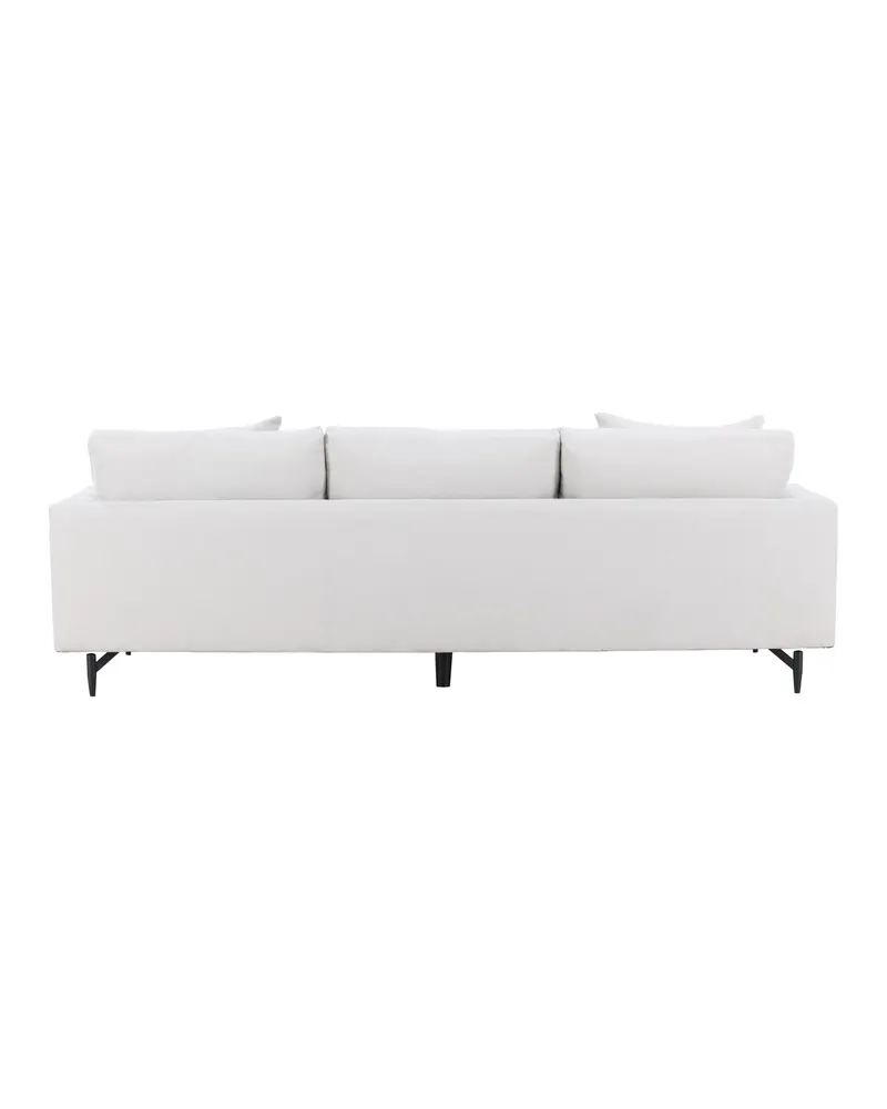 Sofia 3-Sitzer-Sofa mit abnehmbarem Bezug in Beige, Gestell Schwarz, Polyester, Ansicht 8