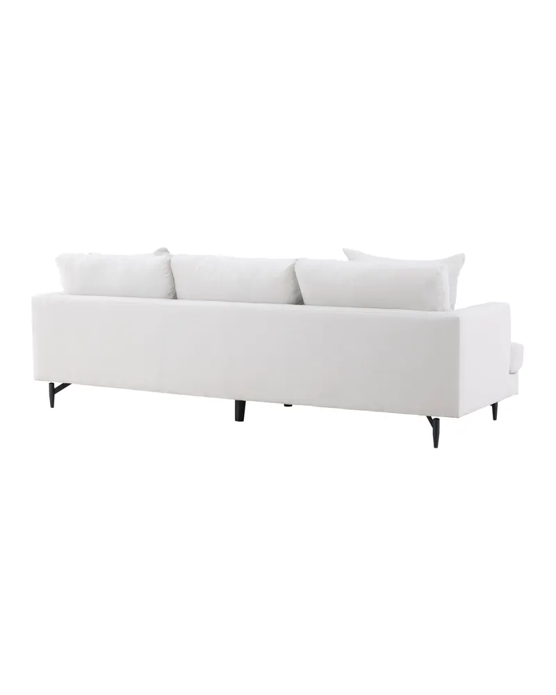 Sofia 3-Sitzer-Sofa mit abnehmbarem Bezug in Beige, Gestell Schwarz, Polyester, Ansicht 9