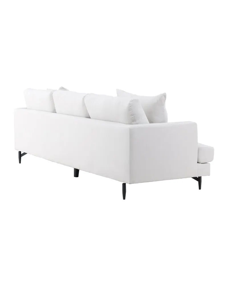 Sofia 3-Sitzer-Sofa mit abnehmbarem Bezug in Beige, Gestell Schwarz, Polyester, Ansicht 10