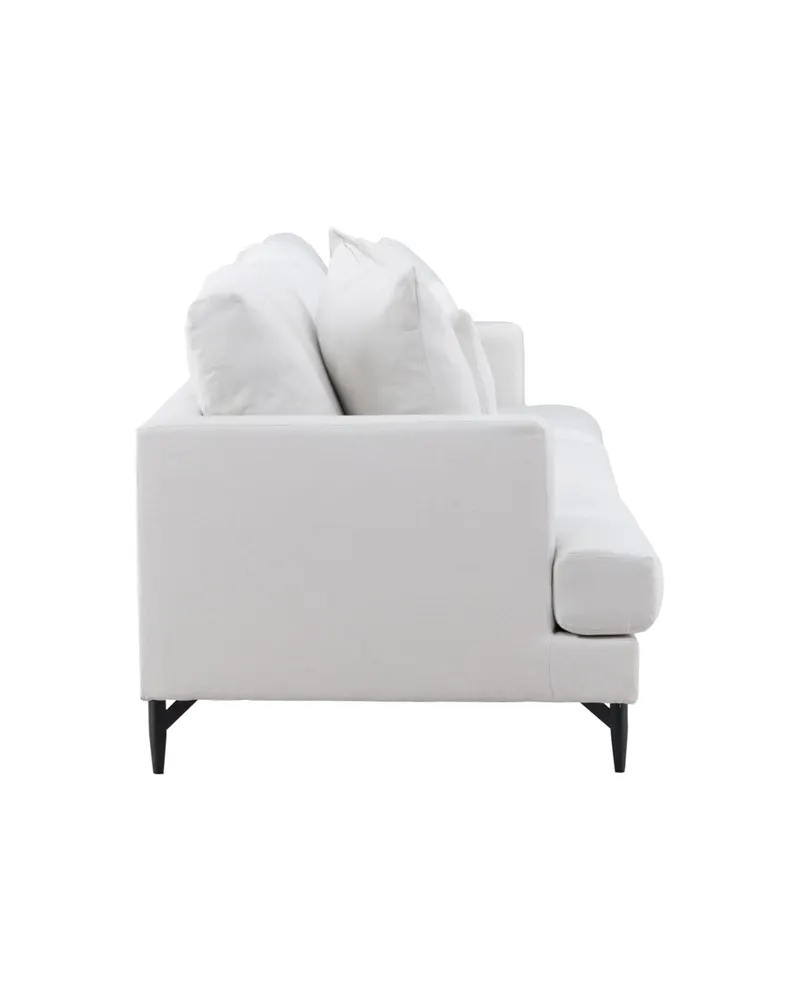 Sofia 3-Sitzer-Sofa mit abnehmbarem Bezug in Beige, Gestell Schwarz, Polyester, Ansicht 11