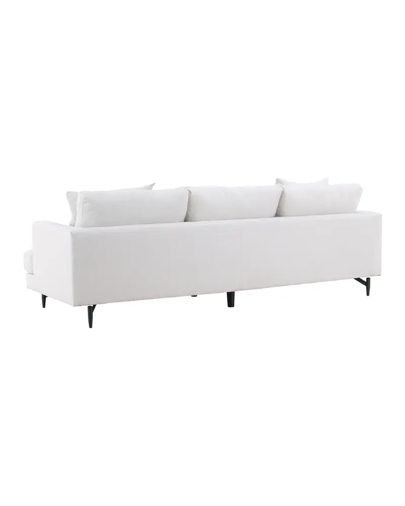 Sofia 3-Sitzer-Sofa mit abnehmbarem Bezug in Beige, Gestell Schwarz, Polyester, Ansicht 5