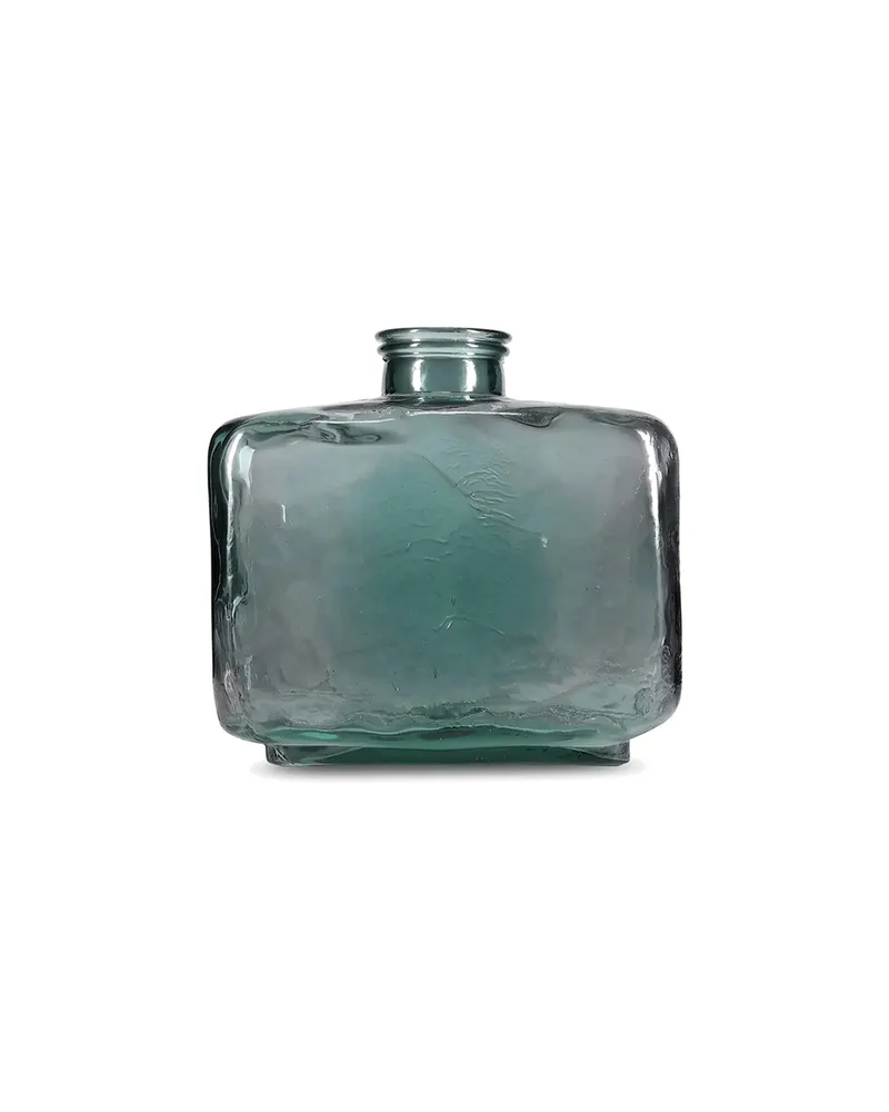 Sontu Vase aus Glas, rechteckig in Grün