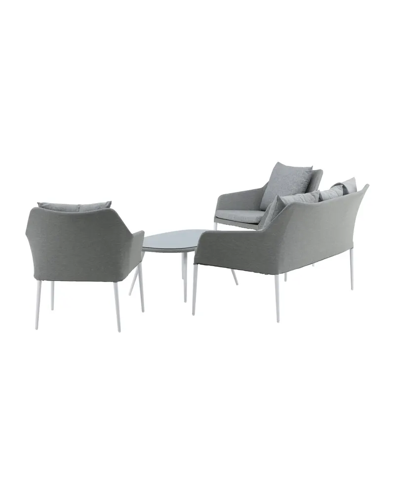 Spoga Gartenlounge mit Sofa, zwei Sesseln und Glastisch, Ansicht 10