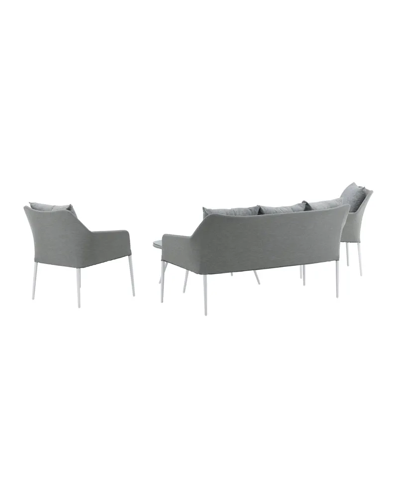 Spoga Gartenlounge mit Sofa, zwei Sesseln und Glastisch, Ansicht 8