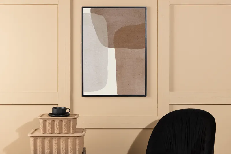 Squares Poster mit abstrakten Flächen in 70 × 50 cm, im Wohnraum, Ansicht 2