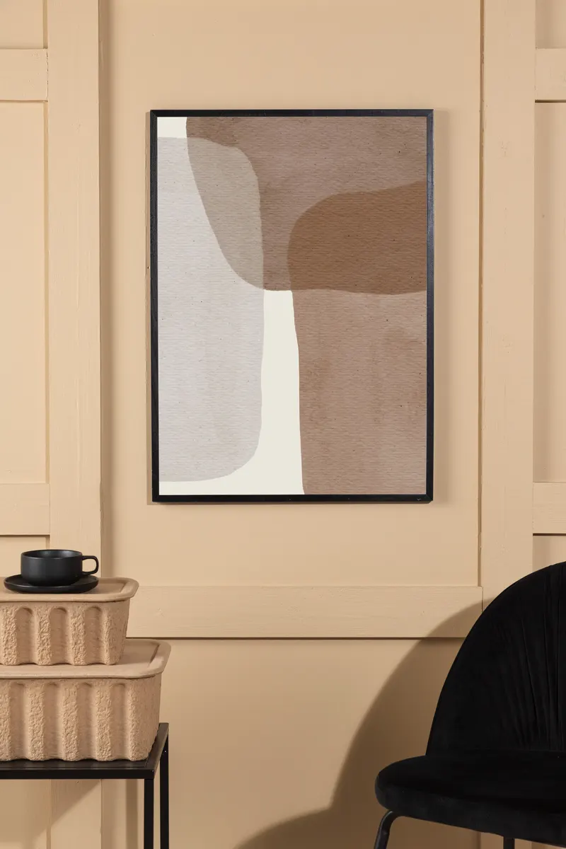 Squares Poster mit abstrakten Flächen in 100 × 70 cm, im Wohnraum, Ansicht 1