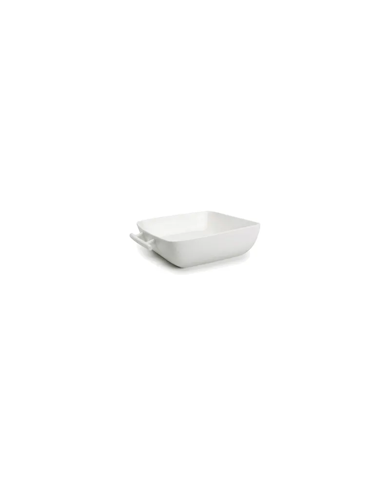 Squito Auflaufform aus weißem New Bone China, eckig, Weiß