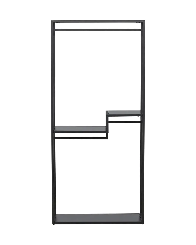 Staal offene Garderobe aus Stahl, 188 cm hoch mit versetzten Ablagen