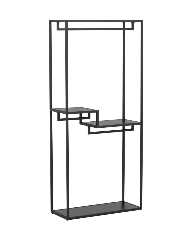 Staal offene Garderobe aus Stahl mit versetzten Böden, Ansicht 9