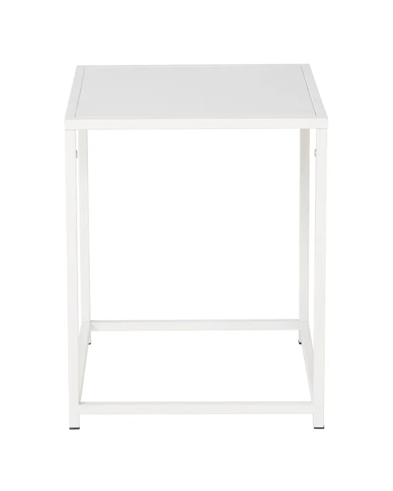 Staal Beistelltisch aus pulverbeschichtetem Stahl in 37 × 38 cm, Weiß, Ansicht 1