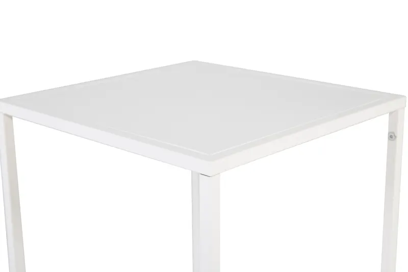 Staal Beistelltisch aus pulverbeschichtetem Stahl in 37 × 38 cm, Weiß, Ansicht 3