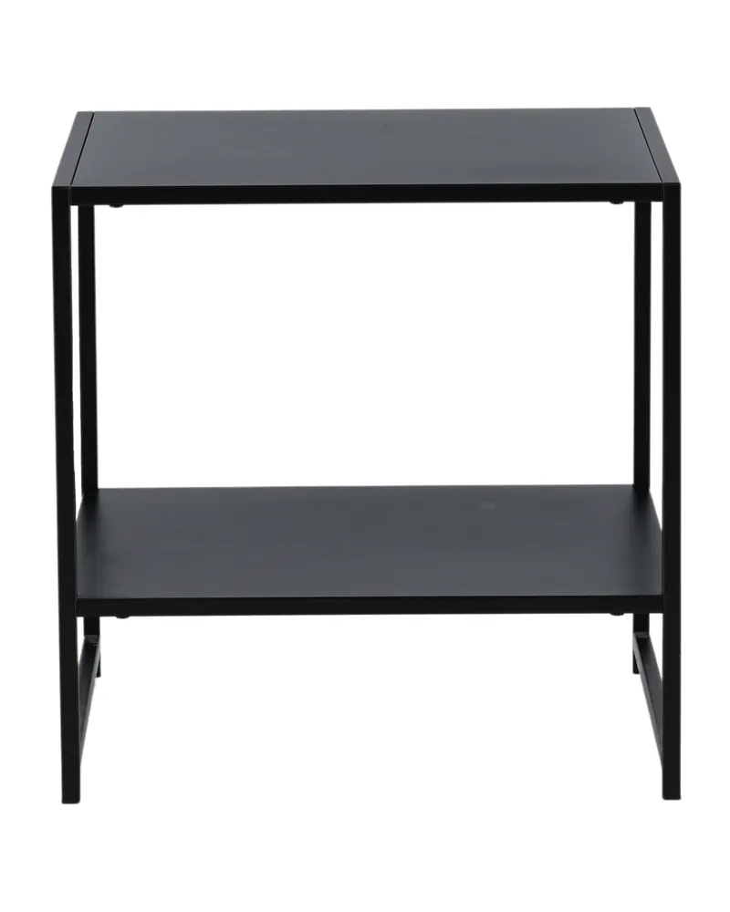 Staal Beistelltisch aus pulverbeschichtetem Stahl in 50 × 50 cm, Schwarz, Ansicht 1