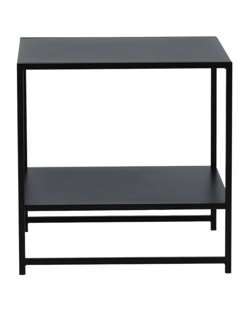 Staal Beistelltisch aus pulverbeschichtetem Stahl in 50 × 50 cm, Schwarz, Ansicht 10