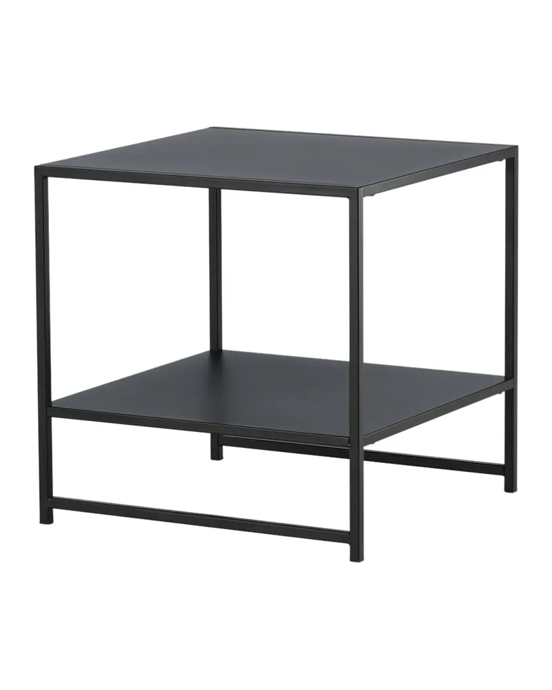 Staal Beistelltisch aus pulverbeschichtetem Stahl in 50 × 50 cm, Schwarz, Ansicht 11