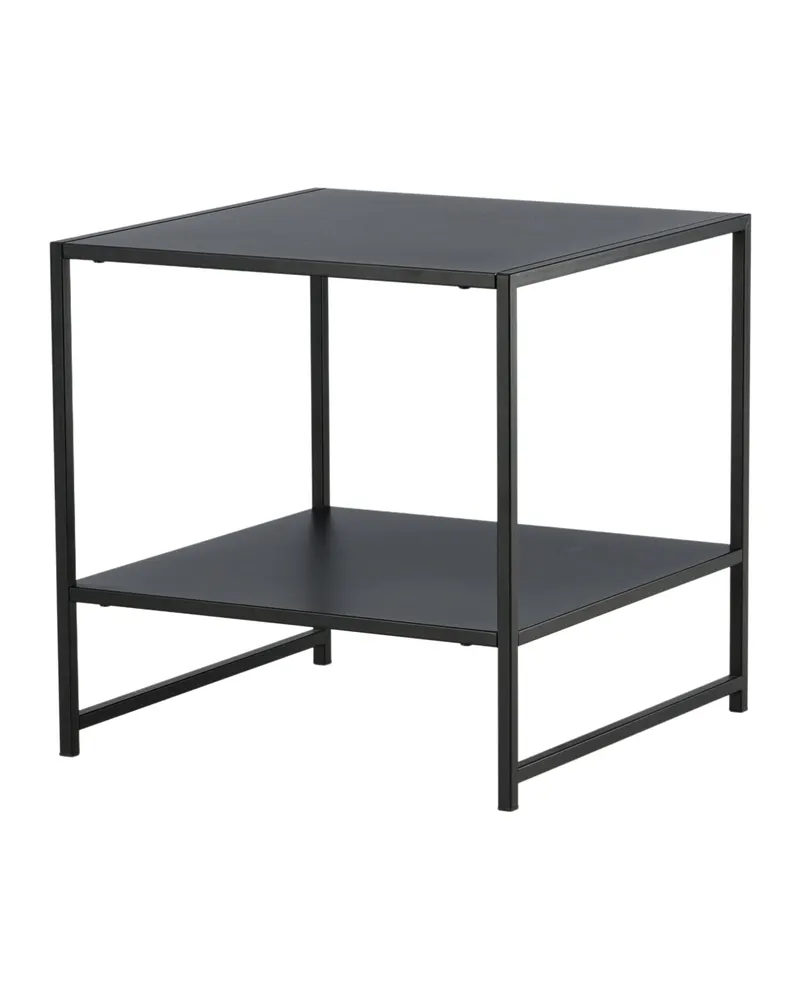 Staal Beistelltisch aus pulverbeschichtetem Stahl in 50 × 50 cm, Schwarz, Ansicht 2