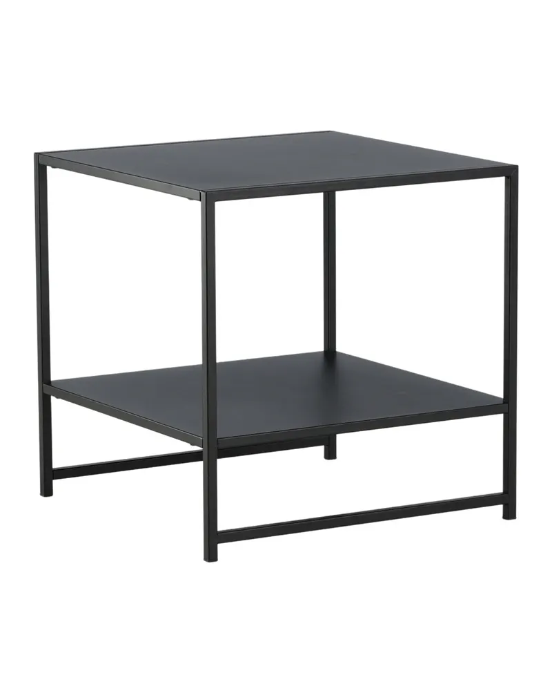 Staal Beistelltisch aus pulverbeschichtetem Stahl in 50 × 50 cm, Schwarz, Ansicht 3
