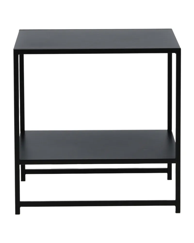 Staal Beistelltisch aus pulverbeschichtetem Stahl in 50 × 50 cm, Schwarz, Ansicht 4
