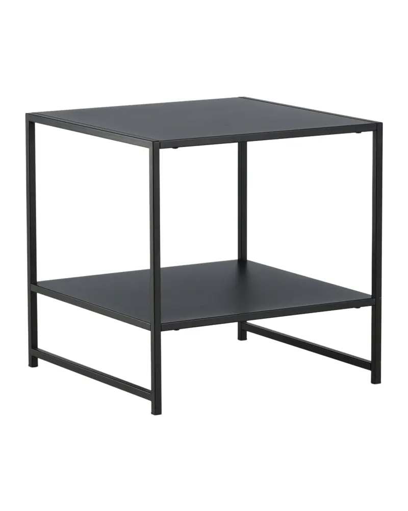 Staal Beistelltisch aus pulverbeschichtetem Stahl in 50 × 50 cm, Schwarz, Ansicht 6