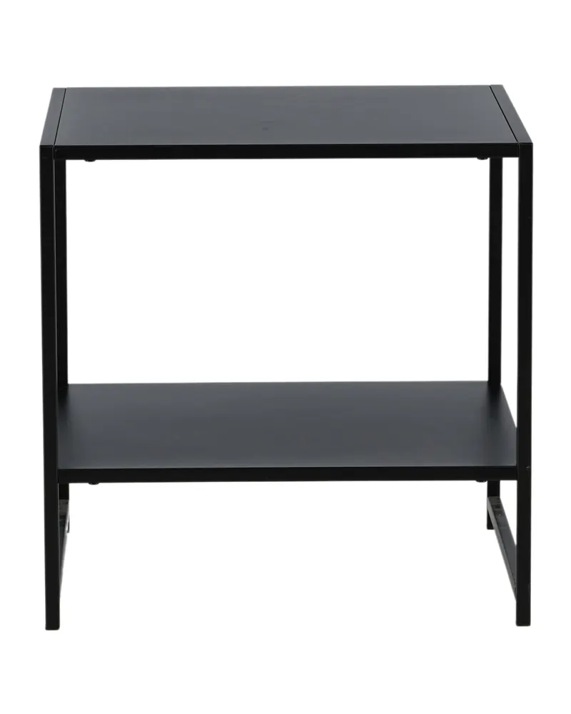 Staal Beistelltisch aus pulverbeschichtetem Stahl in 50 × 50 cm, Schwarz, Ansicht 7