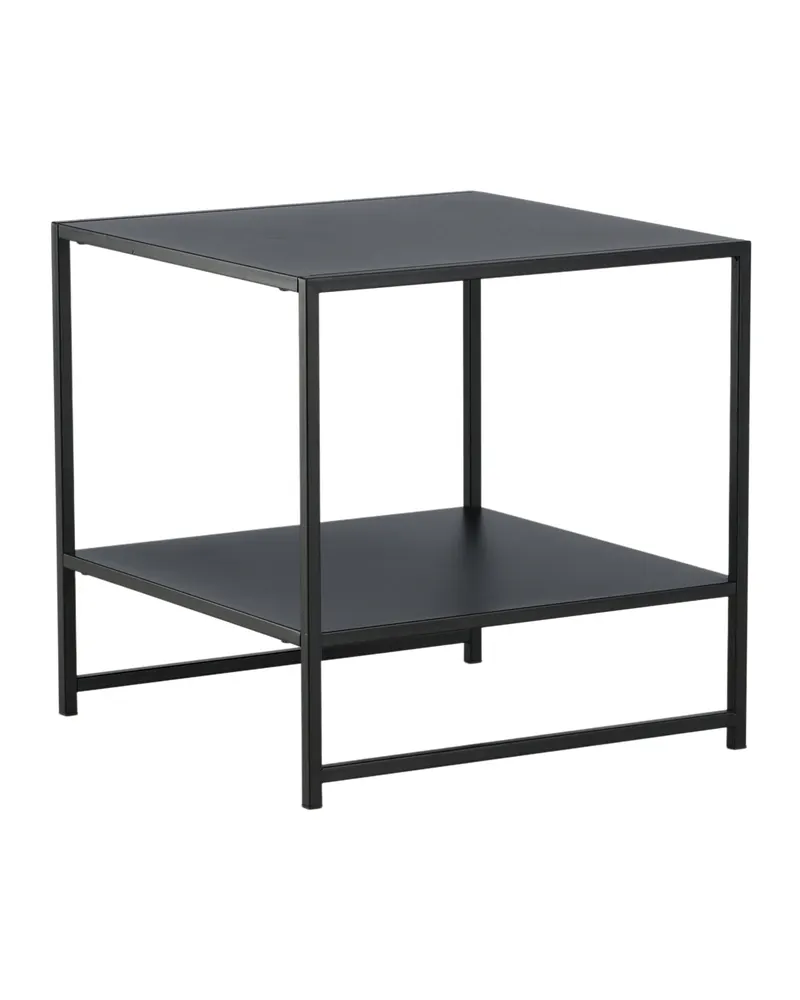 Staal Beistelltisch aus pulverbeschichtetem Stahl in 50 × 50 cm, Schwarz, Ansicht 9