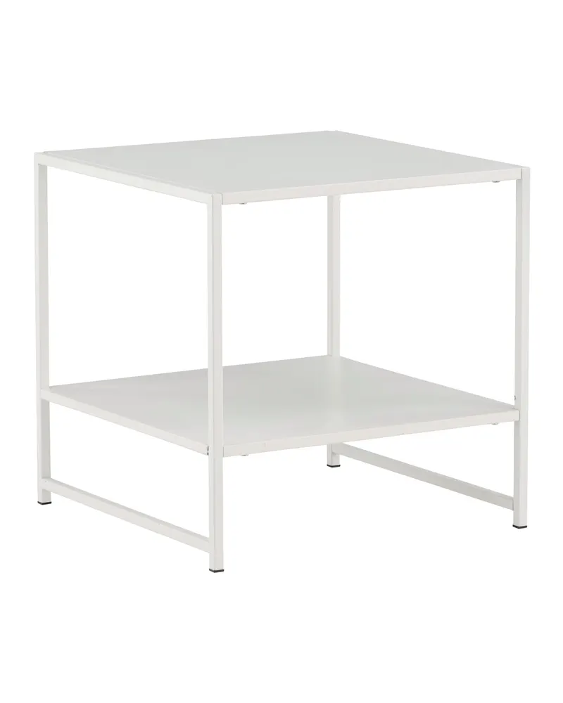 Staal Beistelltisch aus pulverbeschichtetem Stahl in 50 × 50 cm, Weiß, Ansicht 12