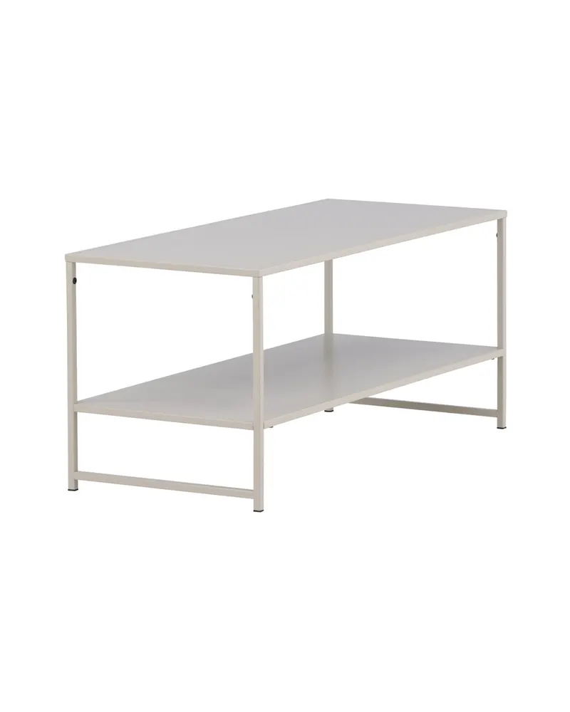 Staal Beistelltisch aus pulverbeschichtetem Stahl in 102 × 43 cm, Beige, Ansicht 7