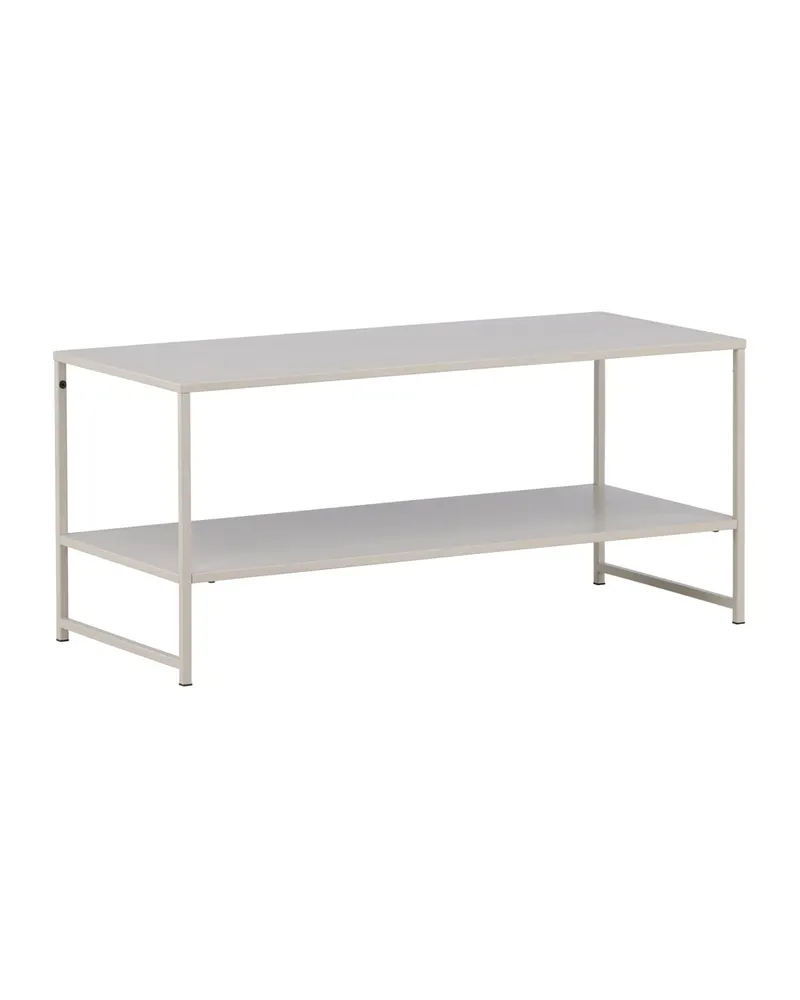 Staal Beistelltisch aus pulverbeschichtetem Stahl in 102 × 43 cm, Beige, Ansicht 8