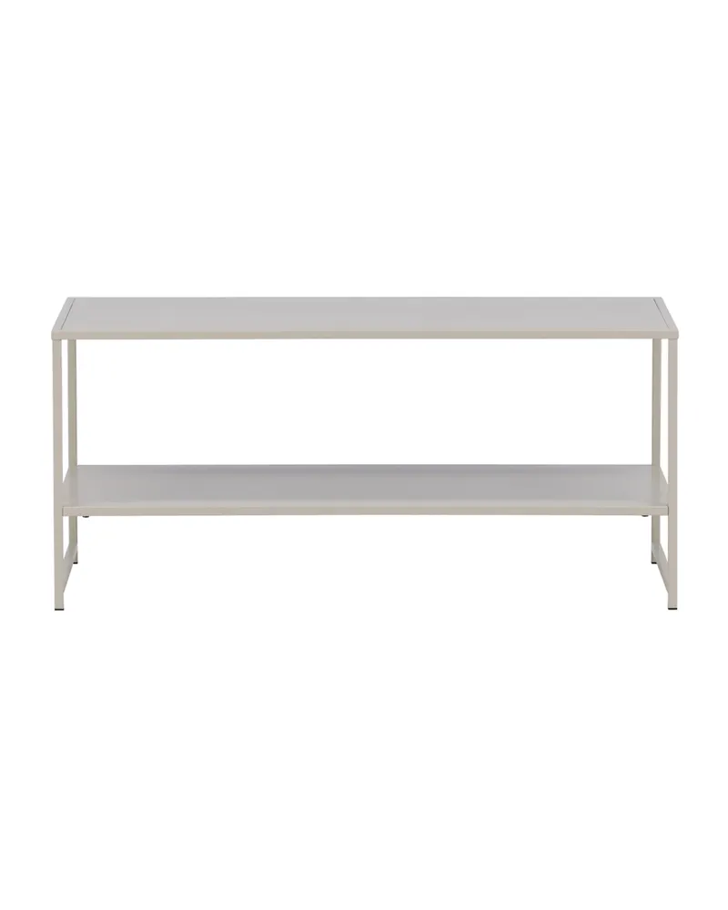 Staal Beistelltisch aus pulverbeschichtetem Stahl in 102 × 43 cm, Beige, Ansicht 9