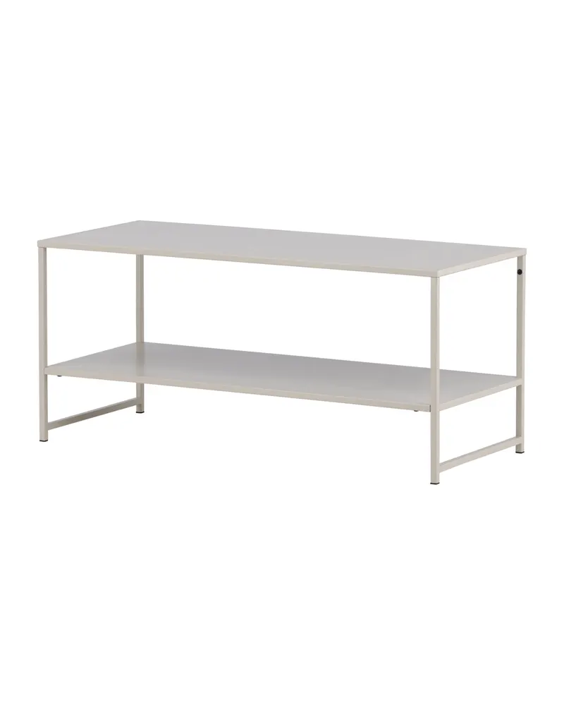 Staal Beistelltisch aus pulverbeschichtetem Stahl in 102 × 43 cm, Beige, Ansicht 10