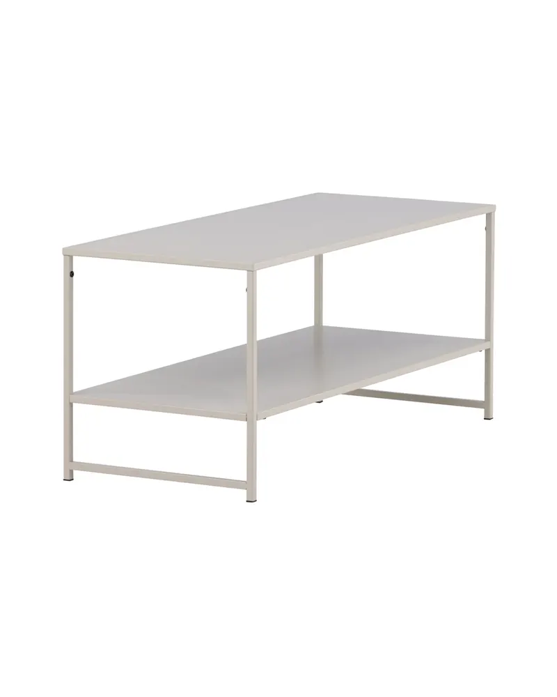 Staal Beistelltisch aus pulverbeschichtetem Stahl in 102 × 43 cm, Beige, Ansicht 12
