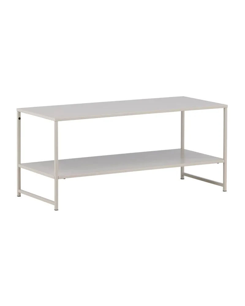 Staal Beistelltisch aus pulverbeschichtetem Stahl in 102 × 43 cm, Beige, Ansicht 2