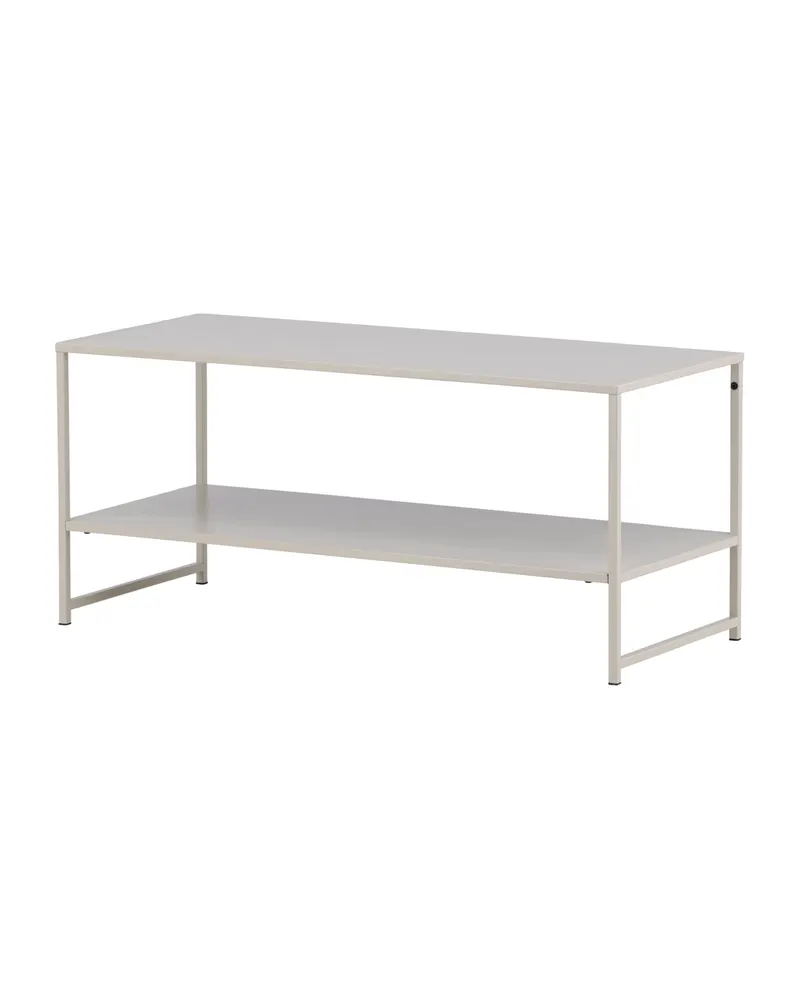Staal Beistelltisch aus pulverbeschichtetem Stahl in 102 × 43 cm, Beige, Ansicht 5