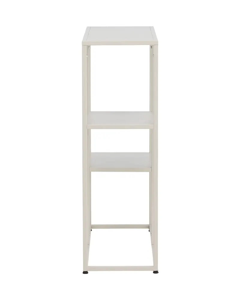 Staal Beistelltisch aus pulverbeschichtetem Stahl in 80 × 80 × 26 cm, Beige, Ansicht 7