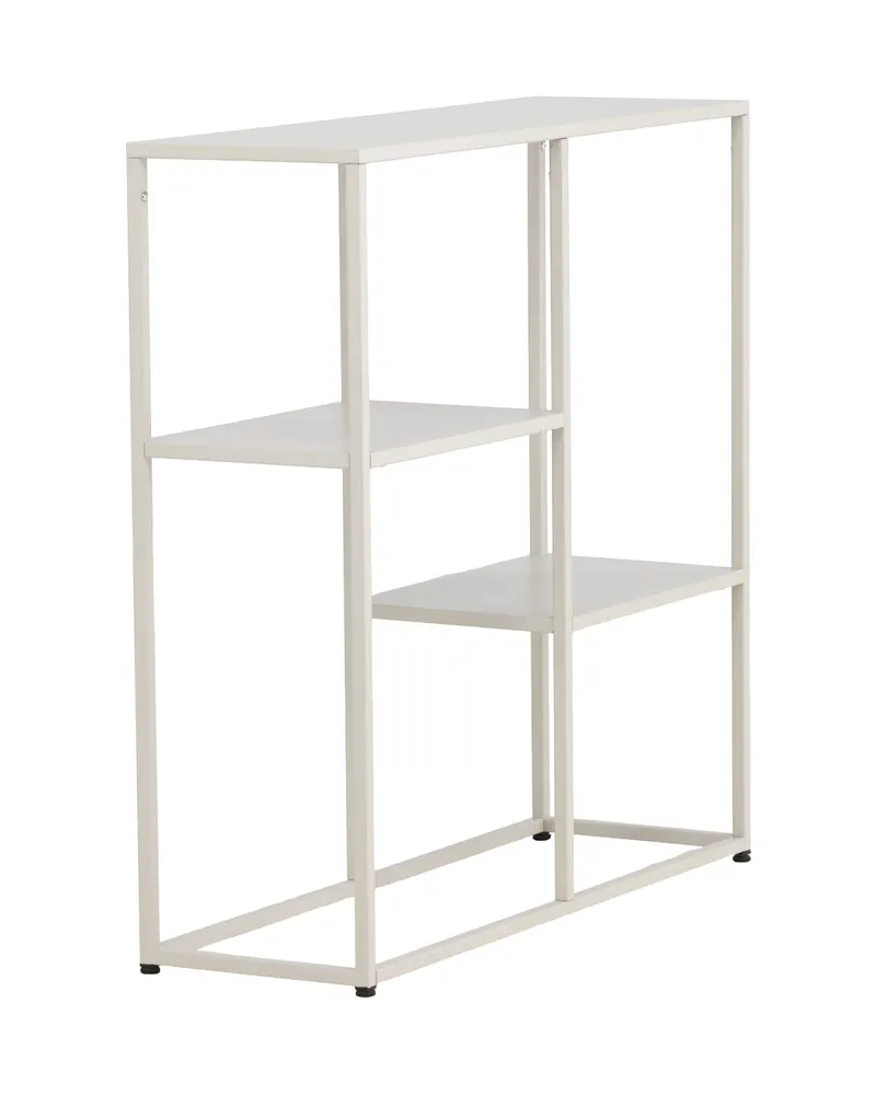 Staal Beistelltisch aus pulverbeschichtetem Stahl in 80 × 80 × 26 cm, Beige, Ansicht 8