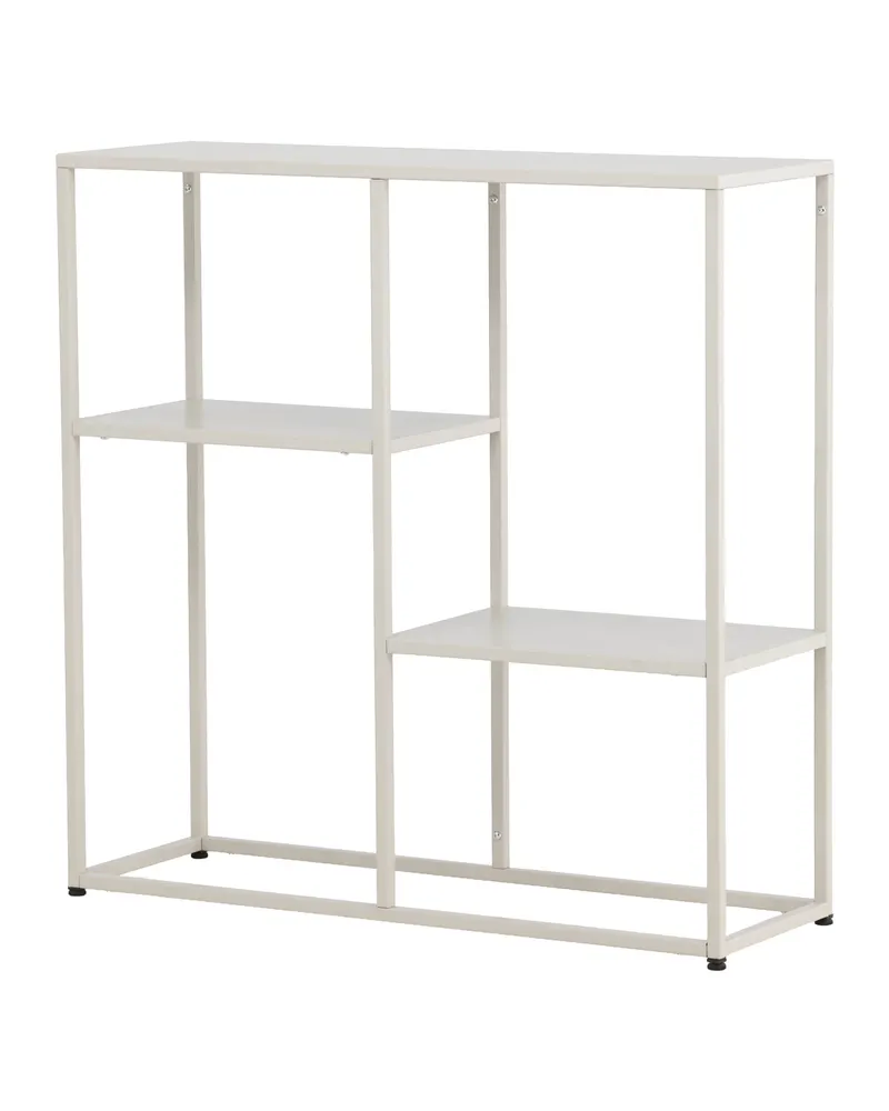 Staal Beistelltisch aus pulverbeschichtetem Stahl in 80 × 80 × 26 cm, Beige, Ansicht 11