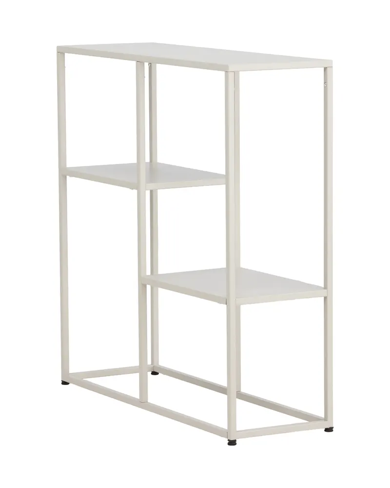 Staal Beistelltisch aus pulverbeschichtetem Stahl in 80 × 80 × 26 cm, Beige, Ansicht 12