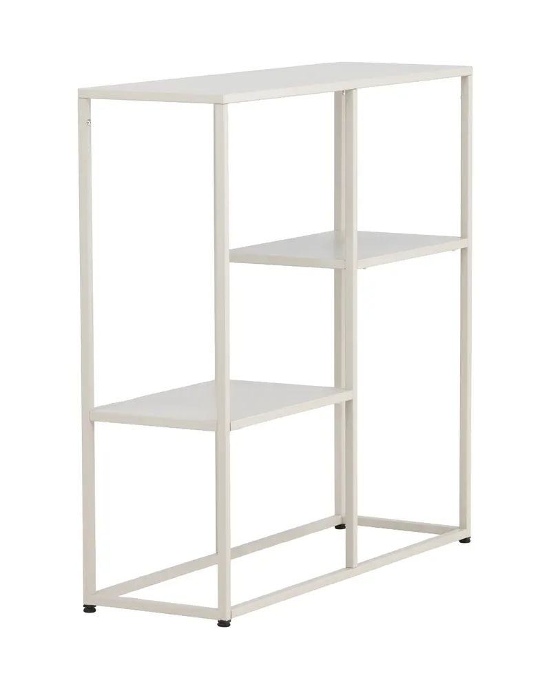 Staal Beistelltisch aus pulverbeschichtetem Stahl in 80 × 80 × 26 cm, Beige, Ansicht 3