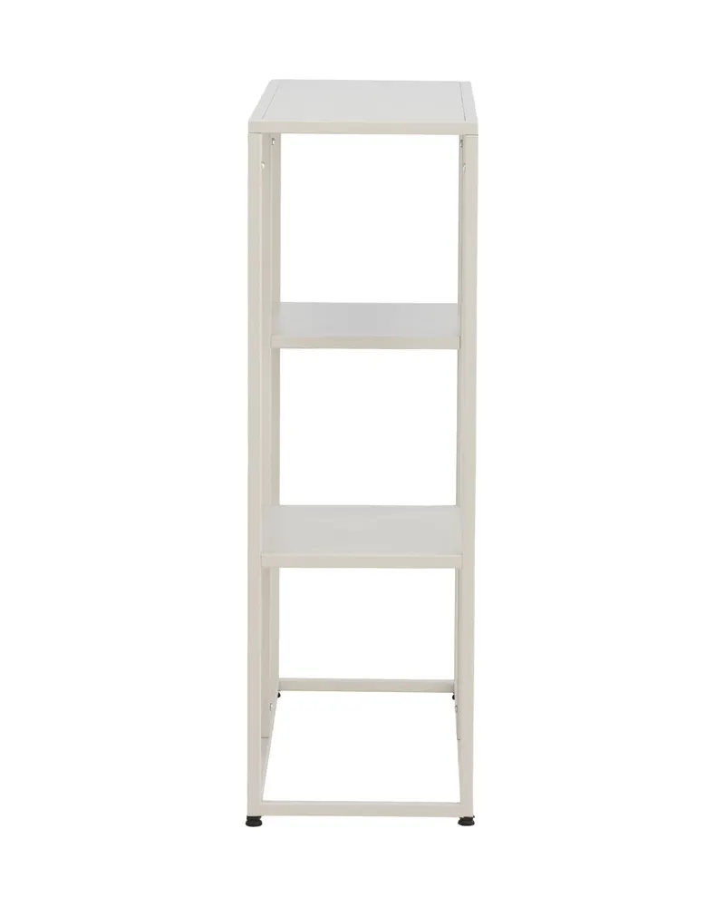 Staal Beistelltisch aus pulverbeschichtetem Stahl in 80 × 80 × 26 cm, Beige, Ansicht 4
