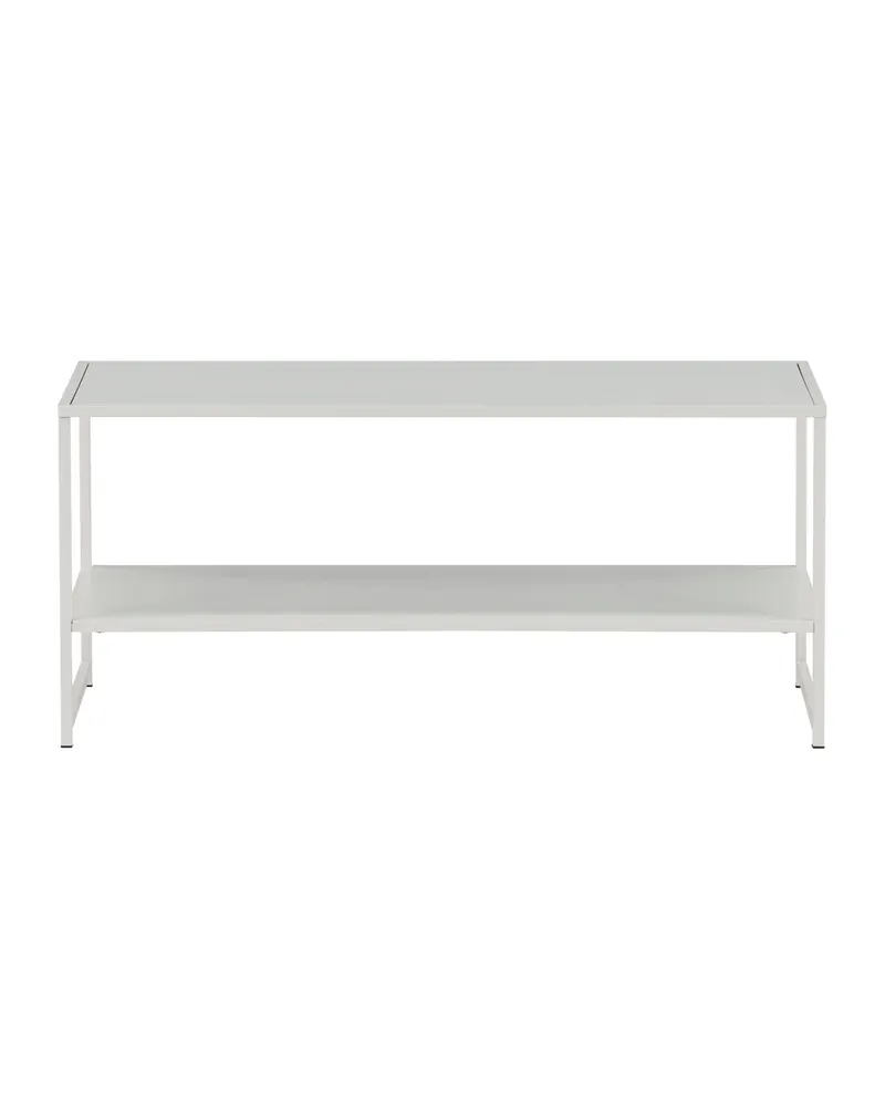 Staal Couchtisch aus Stahl mit Ablage in 102 × 43 cm, Weiß, Ansicht 1
