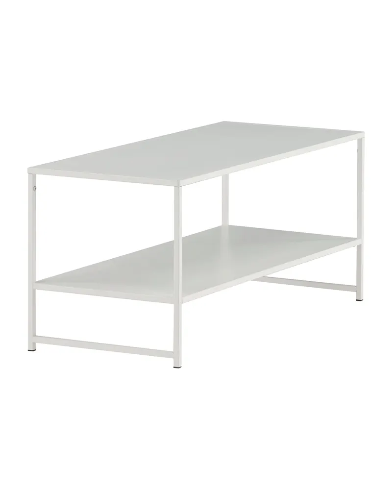 Staal Couchtisch aus Stahl mit Ablage in 102 × 43 cm, Weiß, Ansicht 11