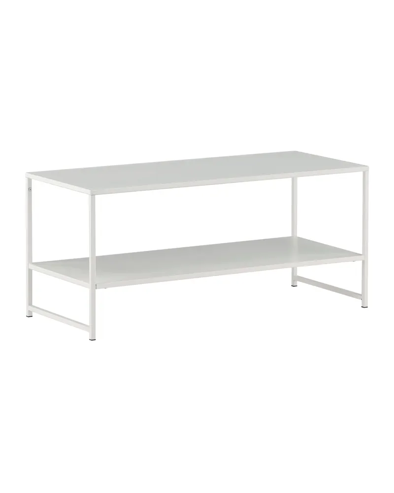 Staal Couchtisch aus Stahl mit Ablage in 102 × 43 cm, Weiß, Ansicht 12