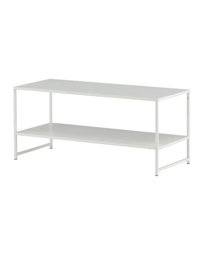Staal Couchtisch aus Stahl mit Ablage in 102 × 43 cm, Weiß, Ansicht 2