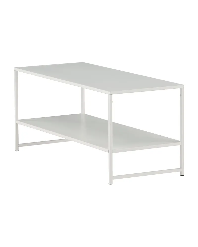 Staal Couchtisch aus Stahl mit Ablage in 102 × 43 cm, Weiß, Ansicht 3