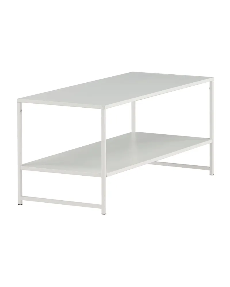 Staal Couchtisch aus Stahl mit Ablage in 102 × 43 cm, Weiß, Ansicht 5