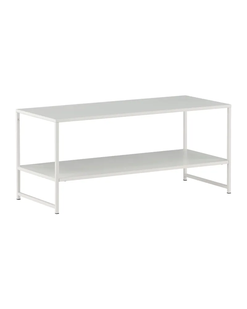 Staal Couchtisch aus Stahl mit Ablage in 102 × 43 cm, Weiß, Ansicht 6