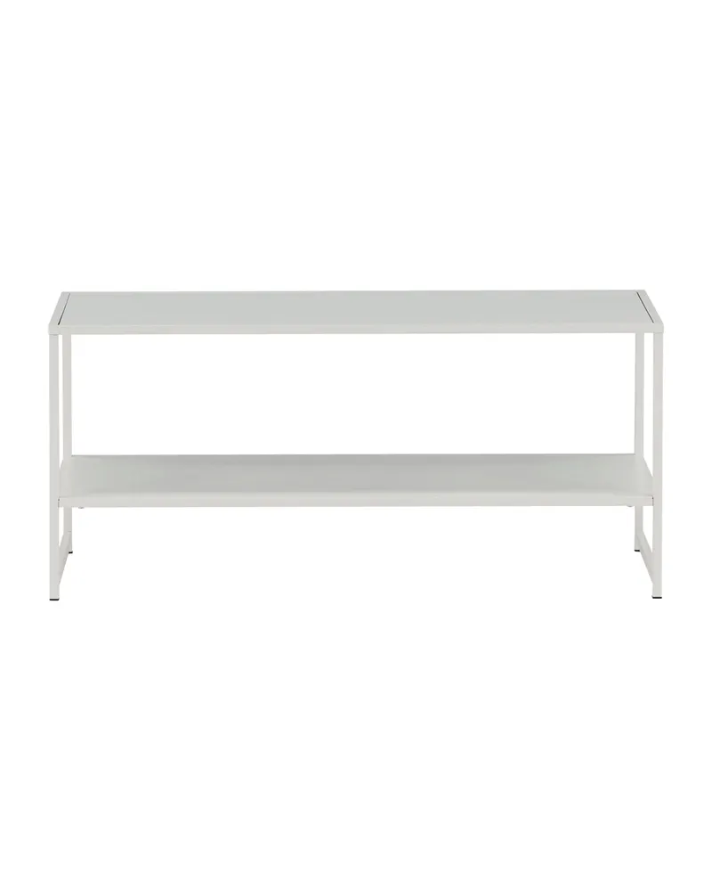 Staal Couchtisch aus Stahl mit Ablage in 102 × 43 cm, Weiß, Ansicht 7