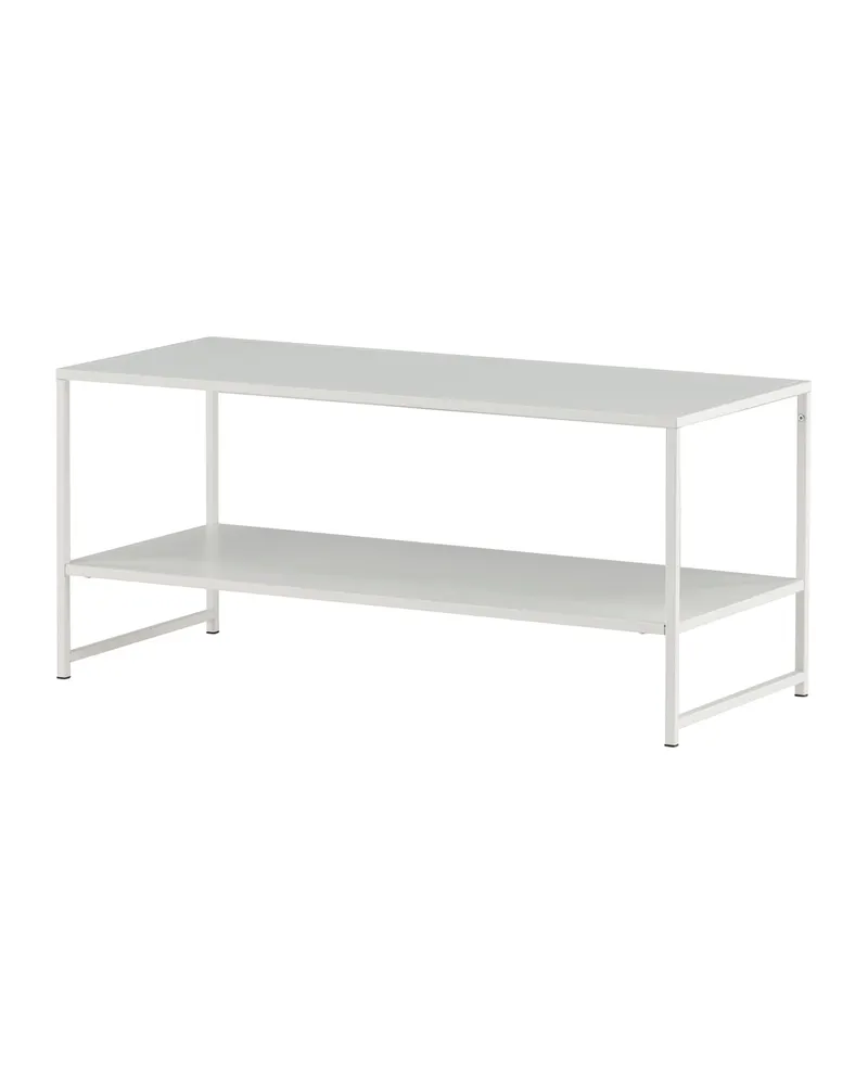 Staal Couchtisch aus Stahl mit Ablage in 102 × 43 cm, Weiß, Ansicht 8