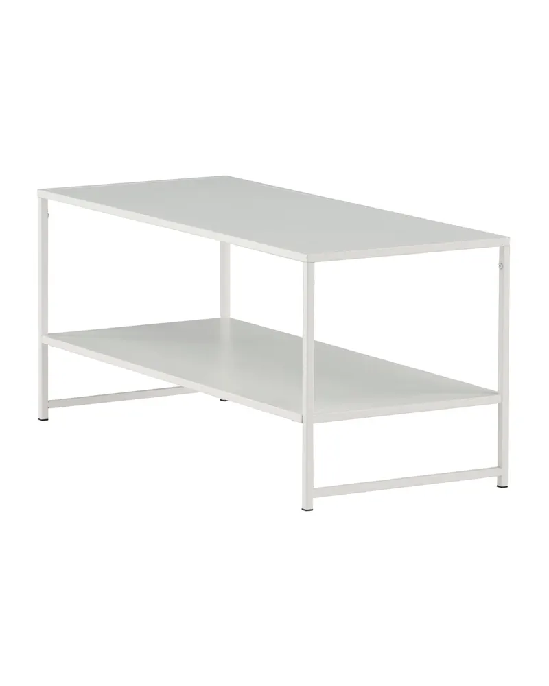 Staal Couchtisch aus Stahl mit Ablage in 102 × 43 cm, Weiß, Ansicht 9